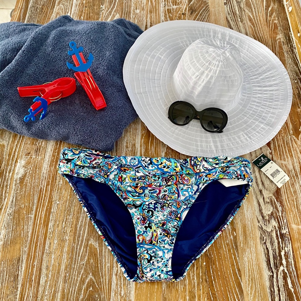 Lauren mystic paisley rollover hipster 14 NWT